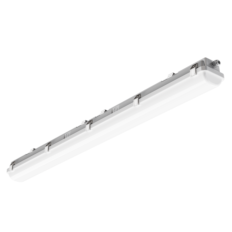 Mako - 4ft Eco Vapor Tight - Selectable Wattage 20/30/40W - Selectable CCT 35K/40K/50K - 120-347V - White Finish