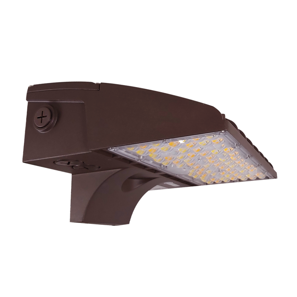 Meridian - Cut Off Wall Pack R1 - Selectable Wattage 36/48/60W - Selectable CCT 30/40/50K - 120-347V - Built-In DC Photocell — Finish: Bronze, Reflector: R2