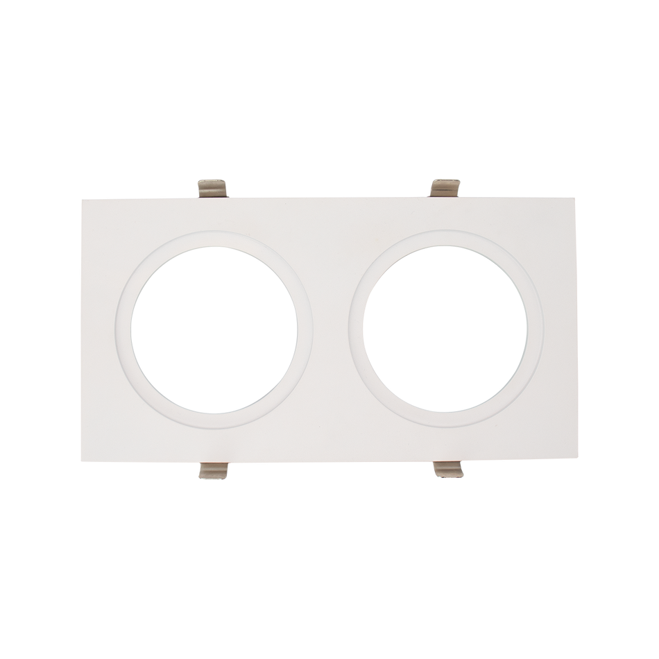 Aura - Multiple Lighting System Plates for two 3.5" Round Regressed Gimbals — Finish: White