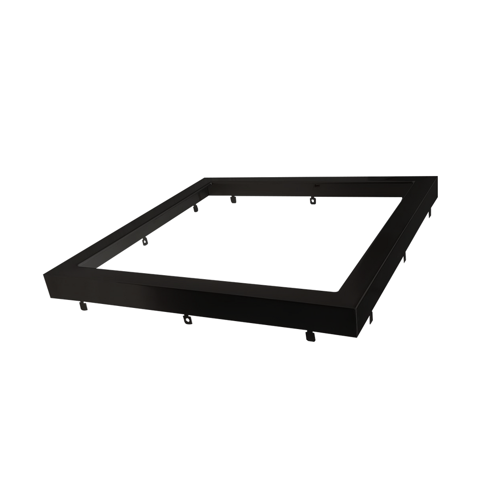 Reno Sol - 12" Black Trim for Square Slim Surface Fixture | RENO-S12RT-SQ