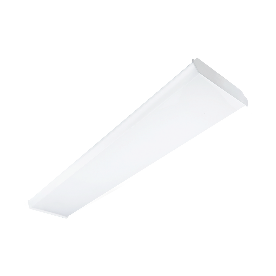 Helios - 4FT Wide Body Wrap Around Fixture - Selectable Wattage 30/40/50/60W - Selectable CCT 3500/4000/5000K - 120-347V - White Finish — Title: Default Title