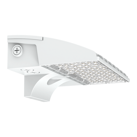 Meridian - Cut Off Wall Pack R1 - Selectable Wattage 36/48/60W - Selectable CCT 30/40/50K - 120-347V - Built-In DC Photocell — Finish: White, Reflector: R2