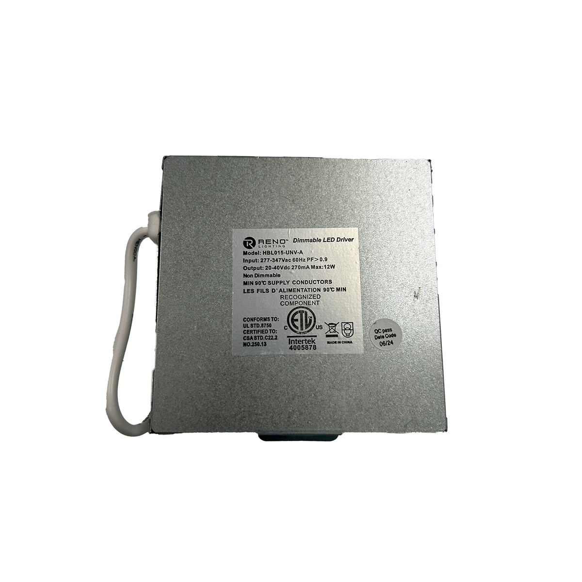 AC277-347V driver for 4" slim panel light - NON Dimmable