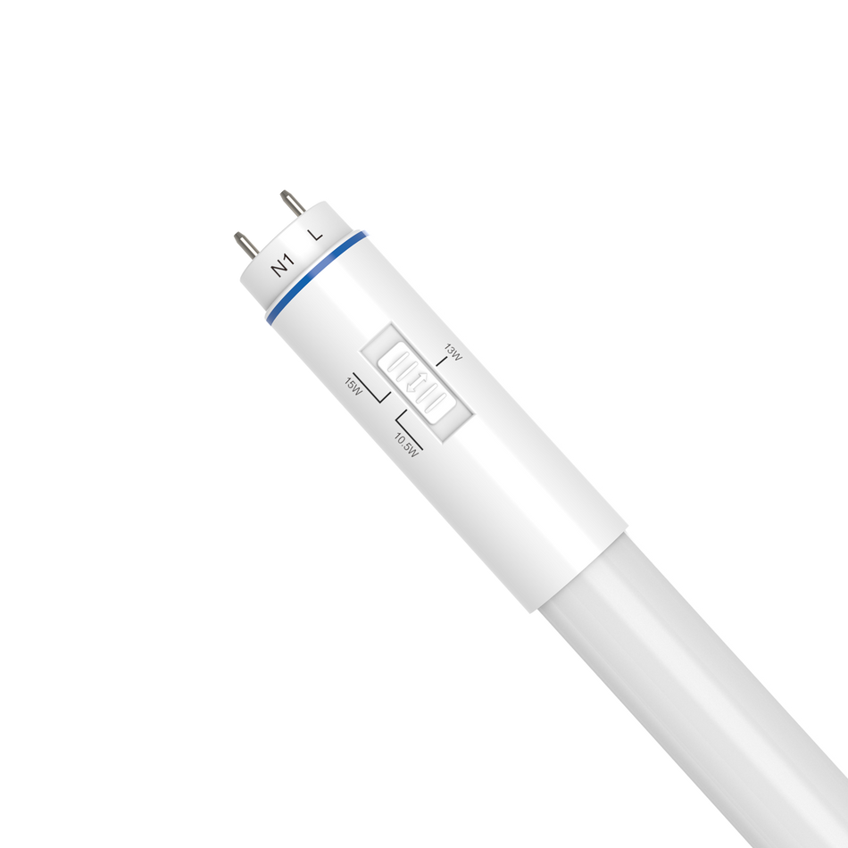 Reno 4FT T8 Tube - Type B Ballast Bypass - Selectable Wattage 10.5/13/15W - Selectable CCT 30/35/40/50/65K - 1800/2200/2400 lm | RENO-LEDT8-MW-DV-MCCT(4FT)