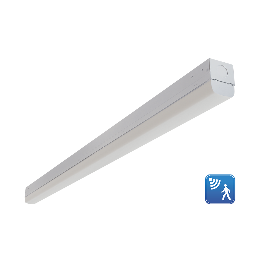 Reno Sabre - 4FT ECO Linear Strip with Integrated Microwave Sensor - Selectable Wattage 20/30/40W - Selectable CCT 3500/4000/5000K - 120-347V - Up to 13... | RENO-LSN4-DV-MW-MCCT-ECO-MS