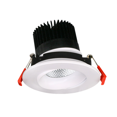 Product Display Visual of the SKU: RENO-LED-AURA-35-S12W-5CCT-WH for Marketing of theReno 3.5" REGRESS GIMBAL | RENO-LED-AURA-35-S12W-5CCT | RENO-LED-AURA-35