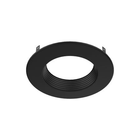 Zeta - 4" Trim for Prime Commercial Downlight — Finish: Black