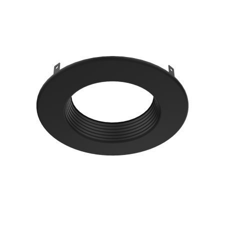 Zeta - 6" Trim for Prime Commercial Downlight — Finish: Black