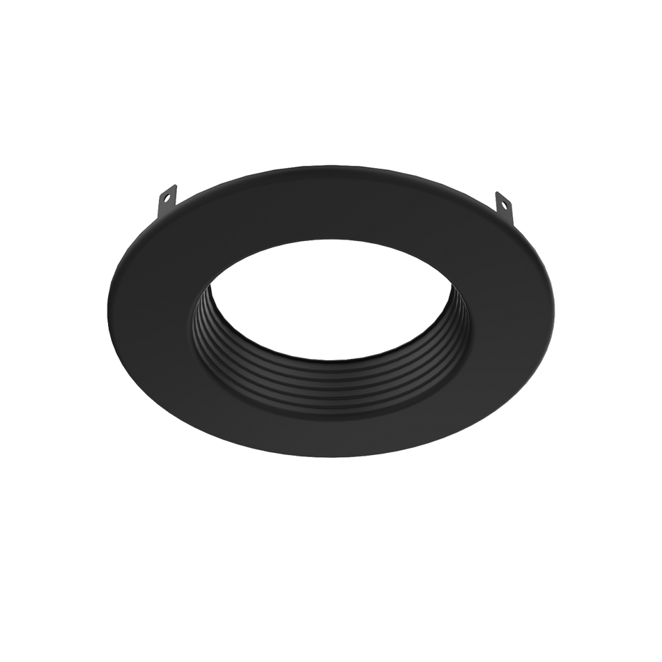 Zeta - 6" Trim for Prime Commercial Downlight — Finish: Black