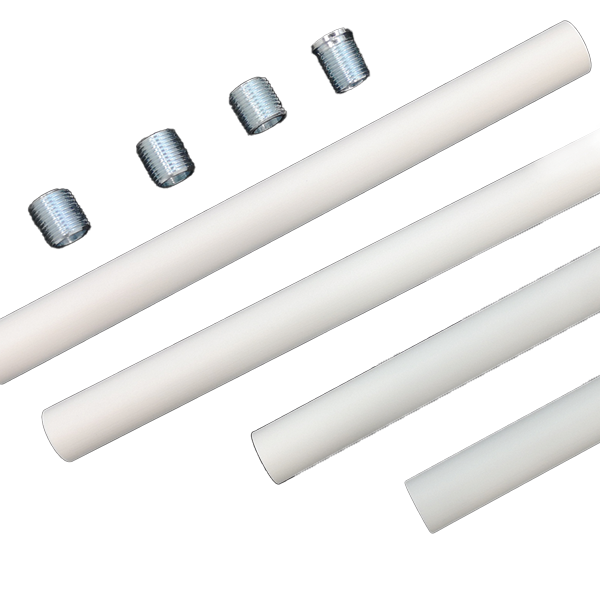Story - Cylinder Light Pendant Mount Kit - 4 x 12" Connectable Pendant Rods, up to 48" in Length — Finish: White