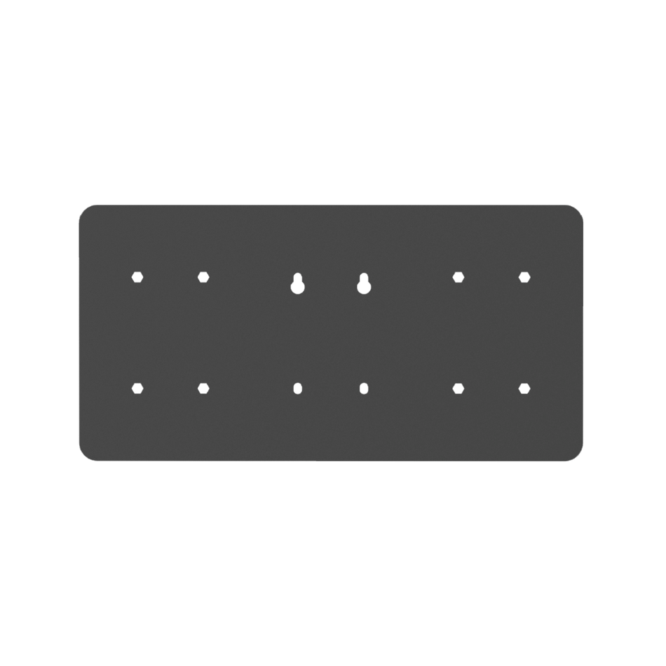 Product Display Visual of the SKU: RENO-EVC2-BSYS(B) Standard Board for Marketing of theReno EVC Dual Charger Mounting Bracket (Standard Board) | RENO-EVC2-BSYS(B) Standard Board