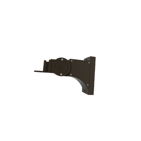 Reno Aries - Straight Arm for Shoebox Fixture — Color: Black