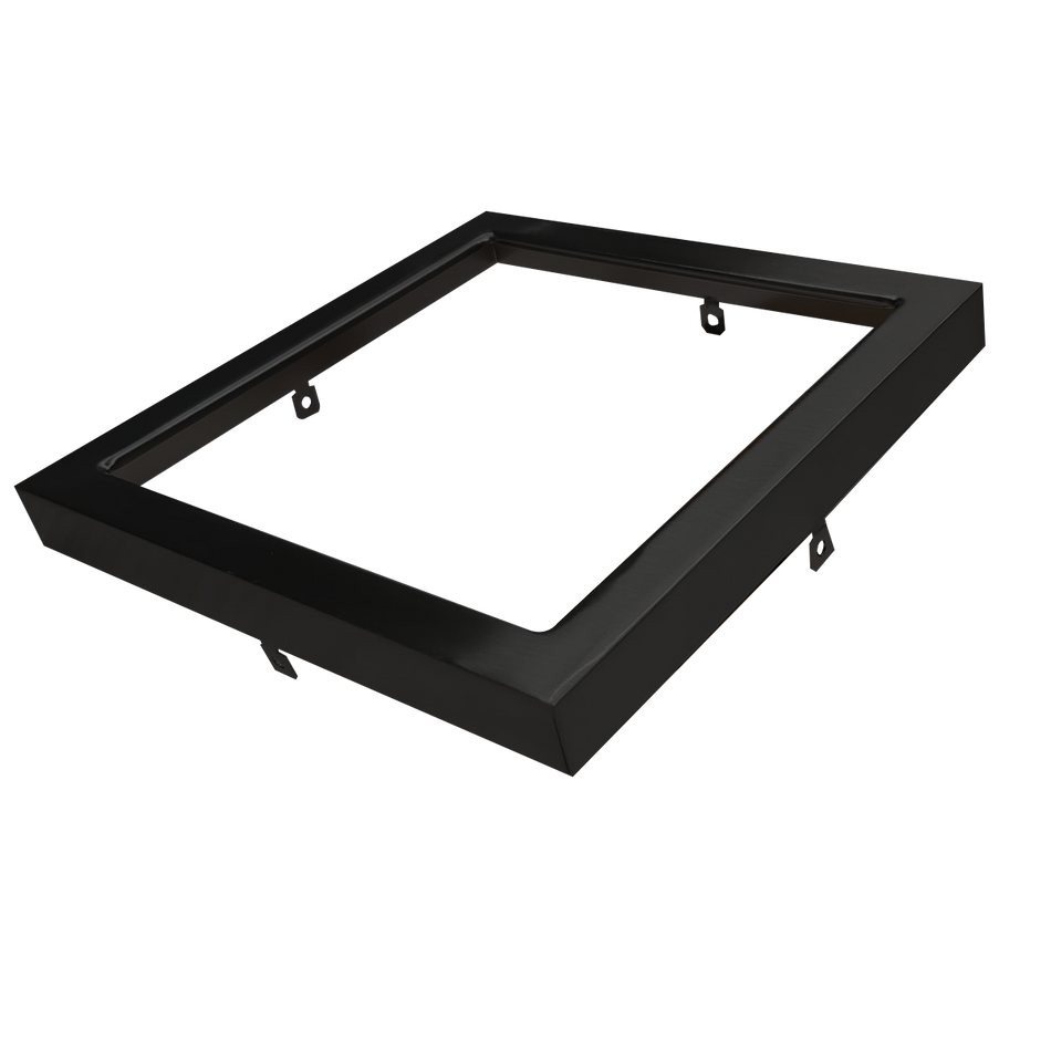 Sol - 7" Black Trim for Square Slim Surface Fixture — Finish: Black