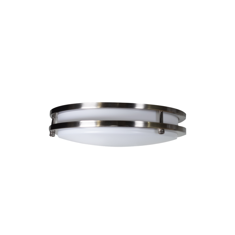 Reno 10" Slim Double Ring Ceiling Fixture 

Selectable Wattage 8/12/16W | Selectable CCT 27/30/35/40/50K | 120V | RENO-CLD-10"-BN-MW-MCCT-G2
