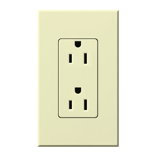 Lutron Nova T Duplex 15A Receptacle 125V- Architectural Matte Finish | NTR-15