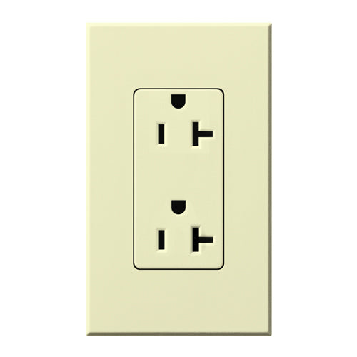 Lutron Nova T Duplex 20A Receptacle 125V- Architectural Matte Finish | NTR-20