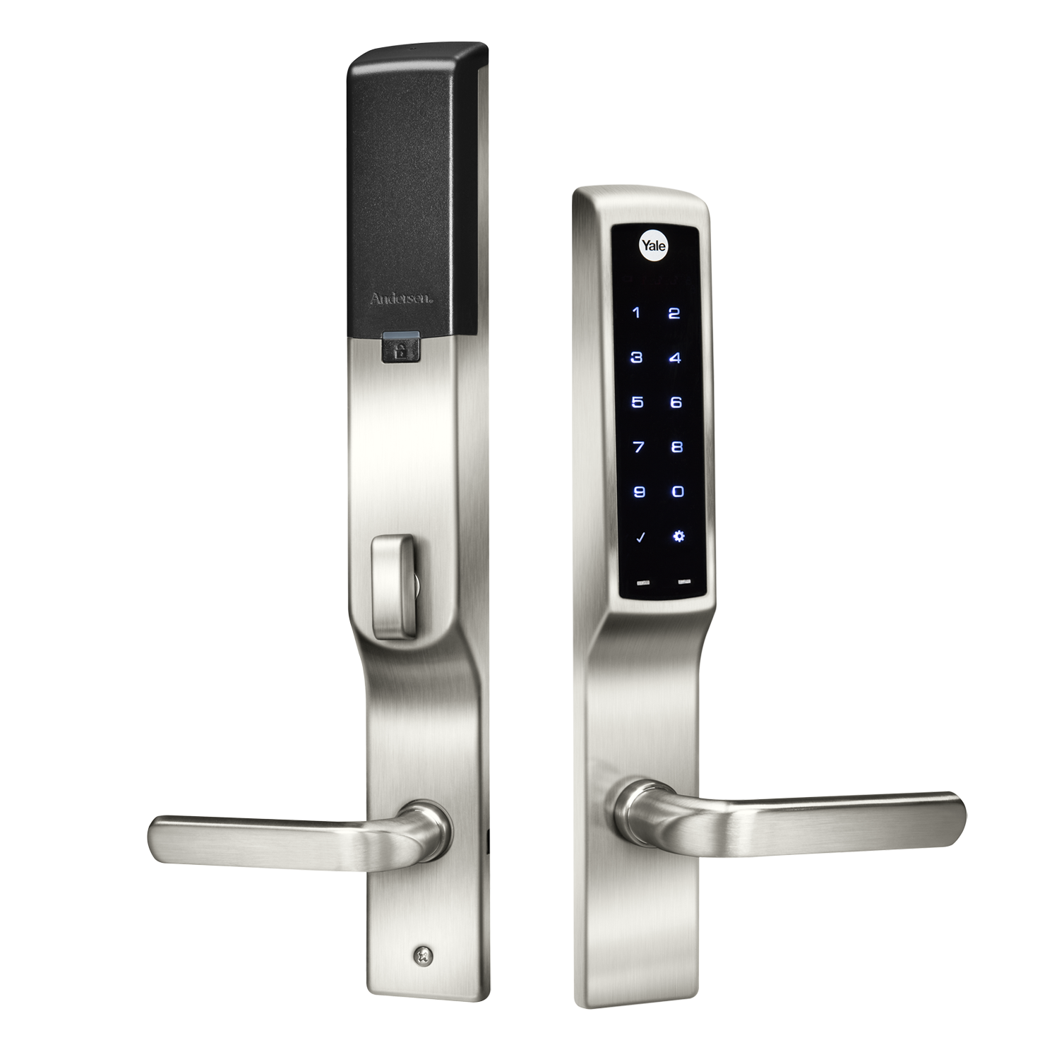 Marketing image of the Yale Smart Lock for Andersen Patio Doors – Standalone | YRM276-NR