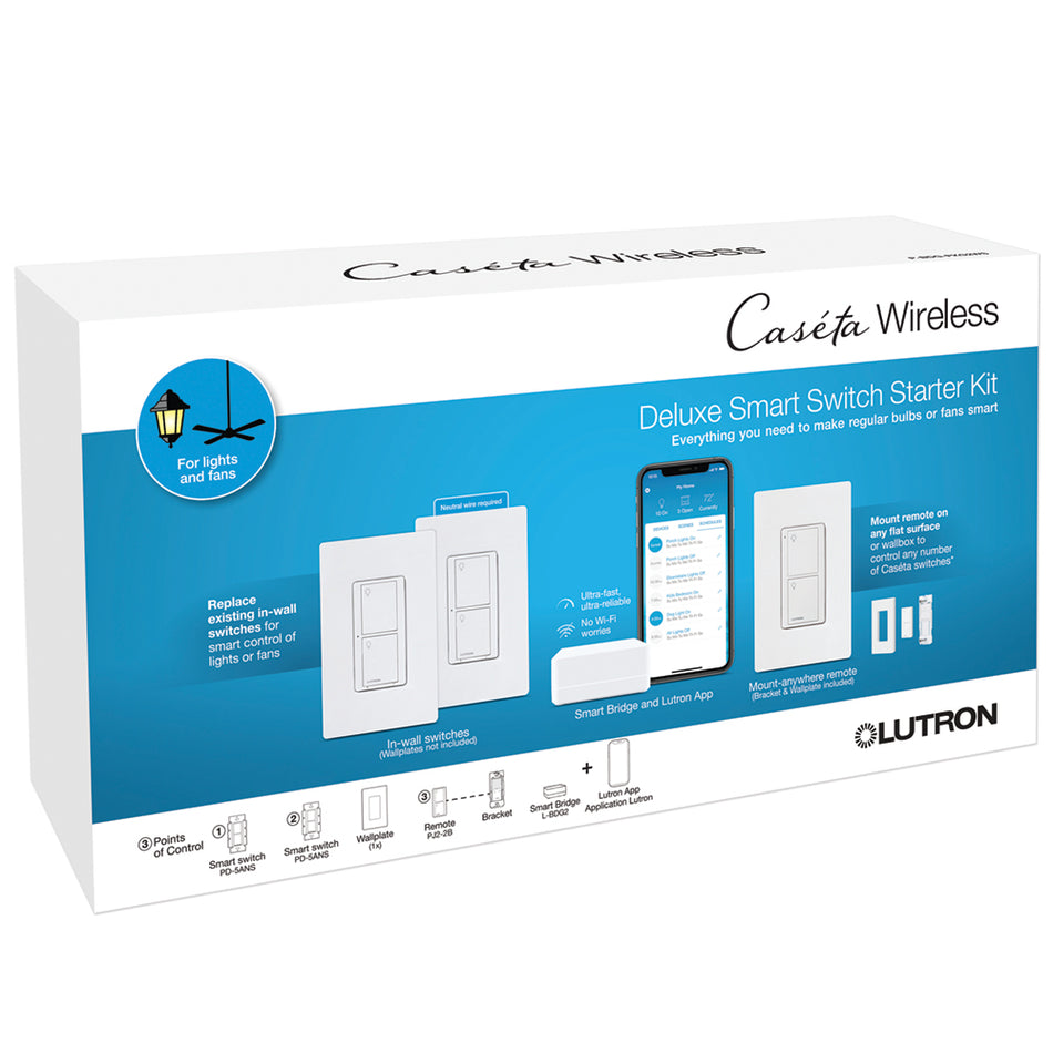 Product Marketing Image of Lutron Product P-BDG-PKG2WS-WHC offered by Simply Secured for customer visibility