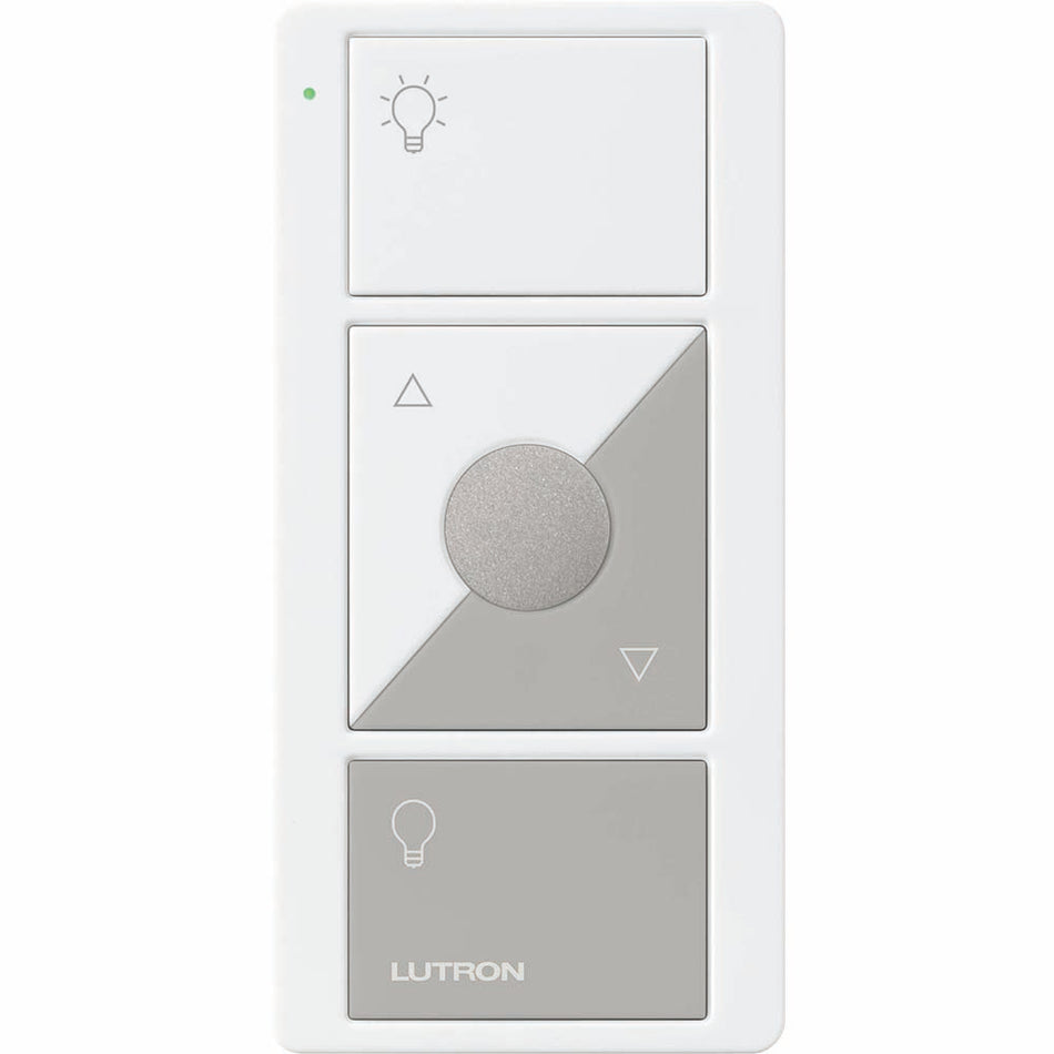 Lutron Pico 3-Button Wireless Smart Remote - Light Icons with Dimming Raise/Lower | PJ2-3BRL-L01