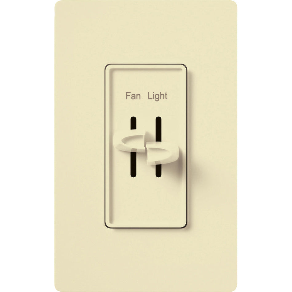 Lutron Skylark Dual Dimmer & 3-Speed Fan Control - 300W Inc/Hal 1.5A Fan | S2-LFSQH