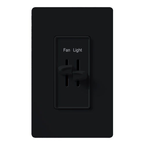 Lutron Skylark Dual Dimmer & 3-Speed Fan Control - 300W Inc/Hal 1.5A Fan | S2-LFSQH