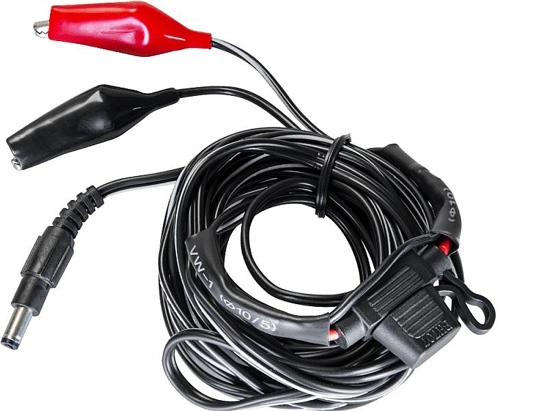 12ft Power Cable with Alligator Clips