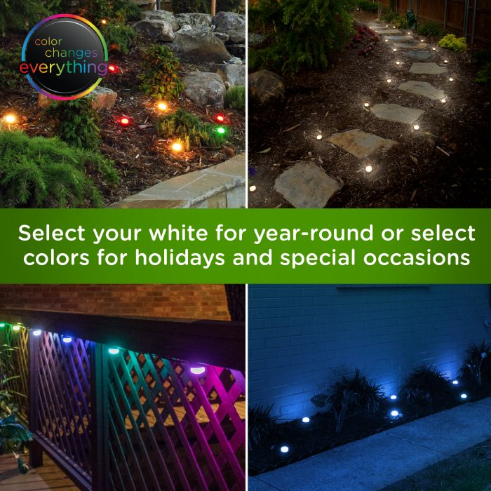 Enbrighten Seasons LED Color Changing Mini Landscape Lights, 32ft, P –  Simply Secured